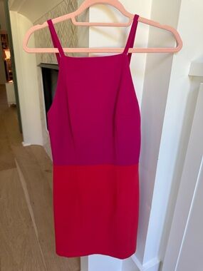 French Connection tow tone dress pink and red size 4